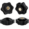 8 PCS Handle Wing Nuts,Clamping Star Knobs,Thumb Screws Nuts (M8*38mm)