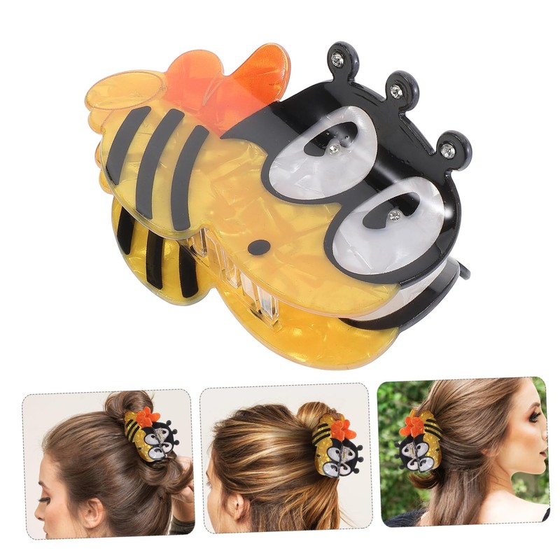 SAFIGLE Cute Honeybee Claw Clip for Women and Funny Cartoon