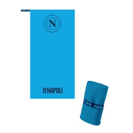 hermet Telo in Microfibra 80x160 cm Napoli – Asciugamano Ufficiale per Mare, Piscina, Palestra e Viaggio con Fascetta Elastica, Leggero e Asciugatura Rapida