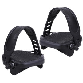 Rubonarie Exercise Bike Pedal, Spin Bike, Bike, Exercise, Fitness, Replacement, Left and Right Set (Black, Screw Diameter 1/2, Shaft Length 0.5 inches (12 mm)