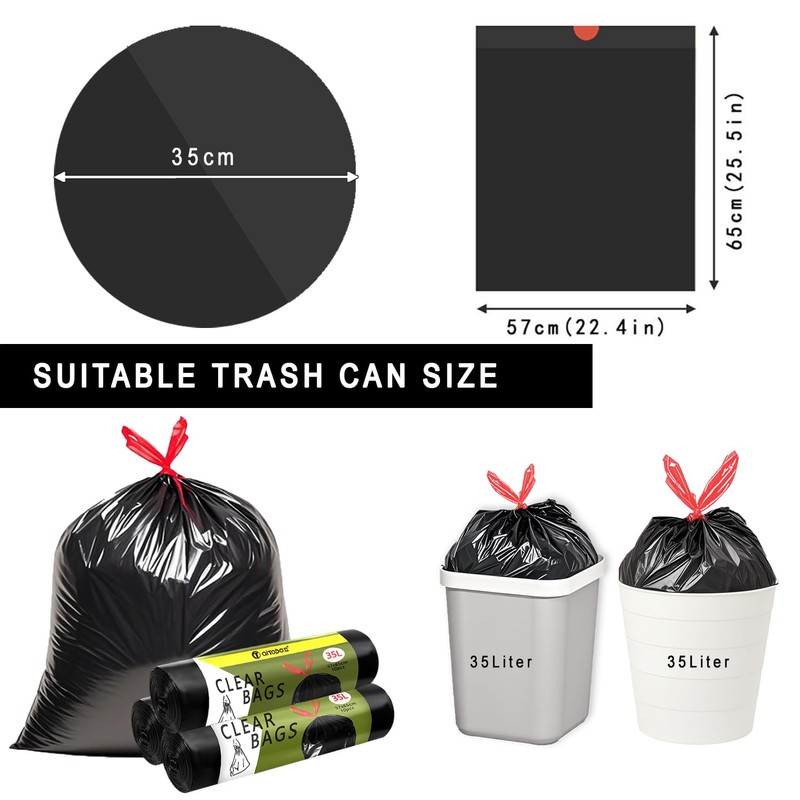 Aitodos Pack of 30 Bin Liners, L x H: 65