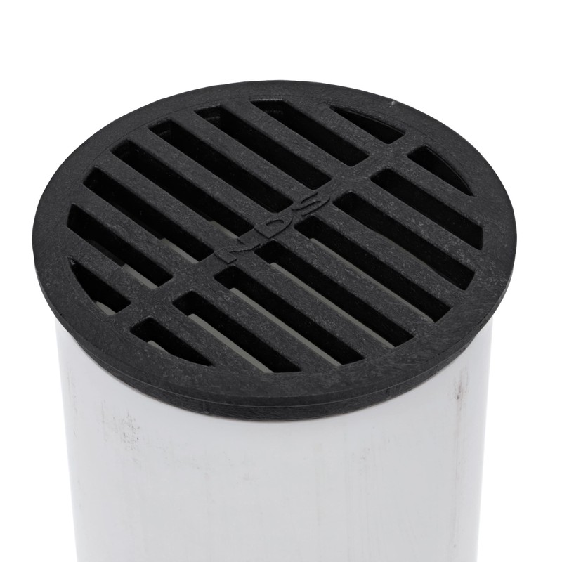 NDS 11, 4 in. Round Grate Drain Cover, Connects to