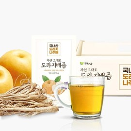 Natural Doraji Pear Juice 100ml (30 packets) 2 boxes / 자연그대로 도라지배즙 100ml30포2박스