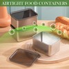 Hushee 6 Pcs 304 Stainless Steel Sandwich Containers with Lids