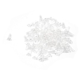 Geesatis 100 Pcs Transparent Acrylic PC Plastic Screw with Nut Tighten Screws Clear Acrylic Pillips Cross Pan Hand Tighten Screw Non-Slip M3 X 10MM / 0.4"