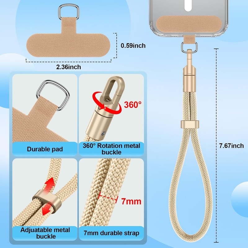 2 Piezas Correa para Celular Muñeca Ajustable, Strap para Celular,