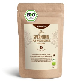 Spermidine from Wheat Germs, Organic 250 g, 492 mg of Spermidine per kg, Fibre-Rich and Protein-Rich - with 32 g of Protein per 100 g, Partially Oiled, Finely Ground Powder, from Achterhof