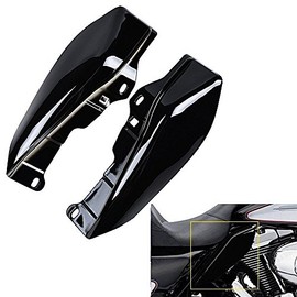 XFMT Black Mid-Frame Air Deflectors Compatible with Harley Touring Road King Tri Glide 2009-2016