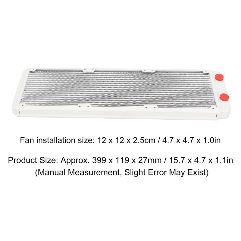 Water Cooling Radiator 18 Pipes Aluminium Alloy Fins G1/4 Thread