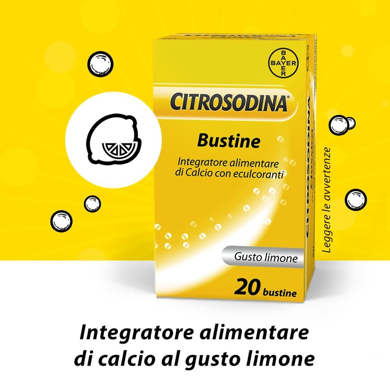 Citrosodina Integratore Digestivo per Digestione Difficile, Integratore Alimentare di Calcio