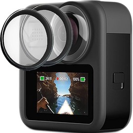 FiTSTILL Kit de 2 protectores de lente para cámara Go Pro MAX Fusion y MAX360 2025Acción, alta dureza 9H transparente, resistente a los arañazos, accesorios adhesivos para protectores de lente (no para MAX2)