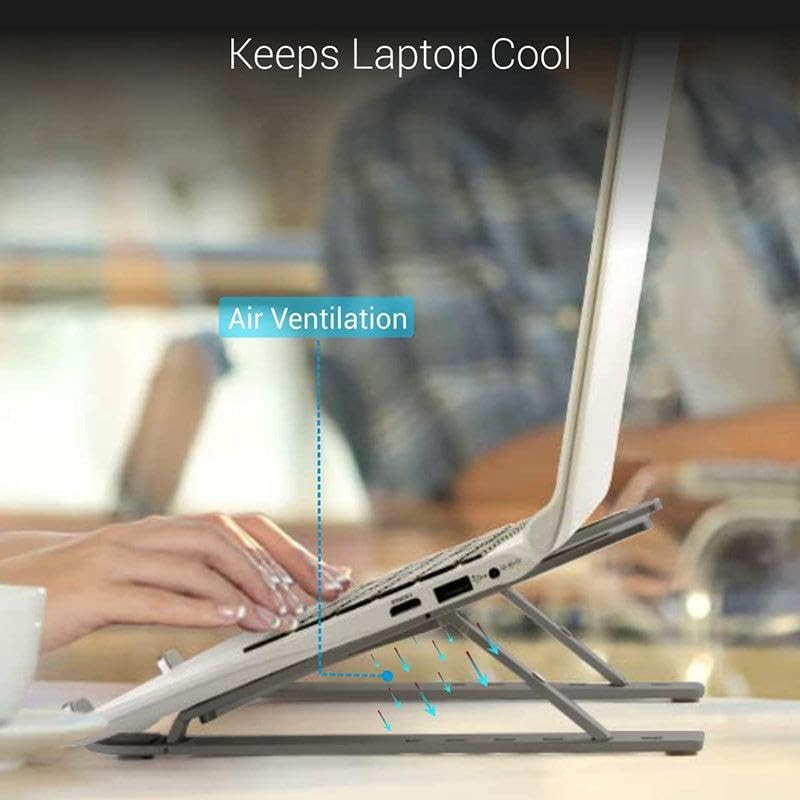 AIMALL Adjustable Foldable Laptop Stand for Desk with 8 Angles,