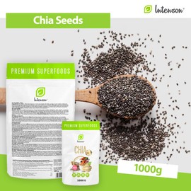 Intenson INTENSON Chia Seeds 1 kg, Nutrient-Dense Seeds for Salads, Yogurt & Smoothies, Rich in Omega 3