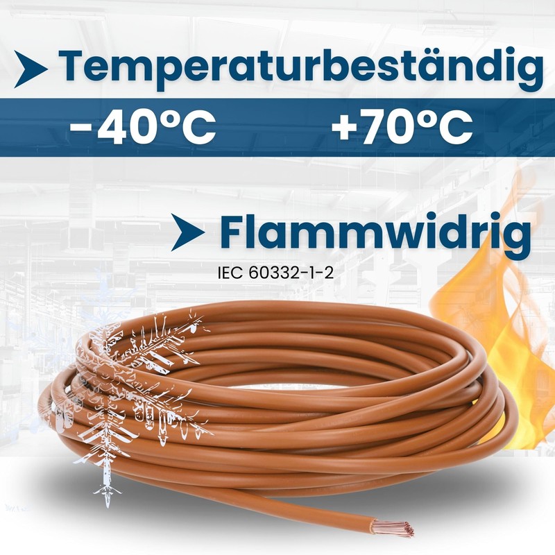 Kalitec 10 Metres H05V-K 0.5 mm² Brown I Cable 0.5