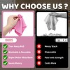 PCCALIGO 50-Pack Microfiber Cleaning Cloth Roll 12"x12", Lint-Free, Pink