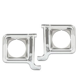 CHEDA Headlight Trim Bezel Headlight Door Chrome Silver Compatible with Chevy Blazer GMC Jimmy 1973-1978 GM2513134, GM2512134, 376628, 376627 Driver & Passenger Pair