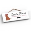 Global Designs SANTA PAWS DOG PET THEMED CHRISTMAS DECORATIONS WOODEN