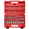 EACELIY 64PCS 1/4,3/8&1/2” Master Torx Bit Socket Set and External