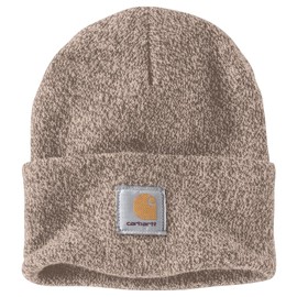 Carhartt Unisex Knit Cuffed Beanie Hat, Sepia/Light Taupe, Unit size