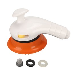 Pet Shower Head Brush with Switch Universal Soft Teeth Massage Dog Shower Head Bath Brush with Ergonomic Handle Orange