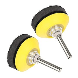 Gasea 2 Set 2-Inch Hook and Loop Sanding Backing Pad with Soft Foam Layer Buffering Pad with 1/4" Shank Adapter for Drill Air Die Grinder Sander Rotary Tool