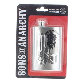 JUST FUNKY Sons of Anarchy Gun Logo 6 oz. Flask