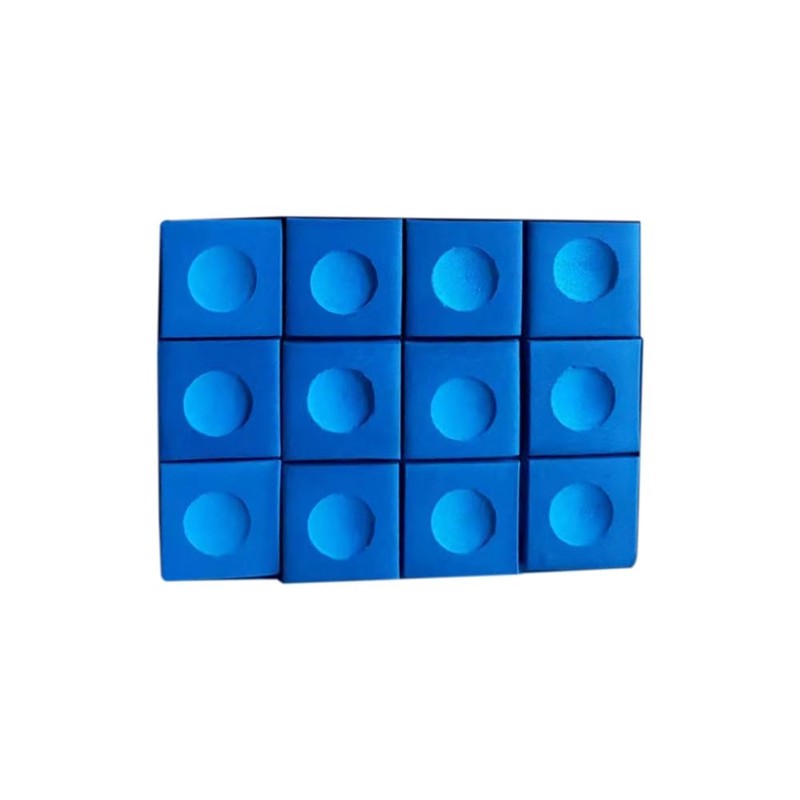 Daiilg 12Pcs Powdered Pool Cue Pool Table Chalk Essential Accessories