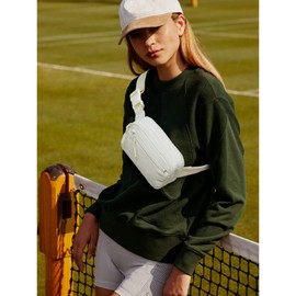 Telena Fanny Packs for Women Men Fashionable Cross Body Belt Bag with Adjustable Straps Beige