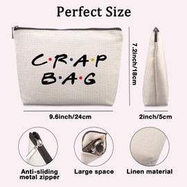 Friends Cosmetic Bag, Funny Gift for Women Fans - Christmas, Birthday, Friendship, Sister, Bestie, Best Friends Gift