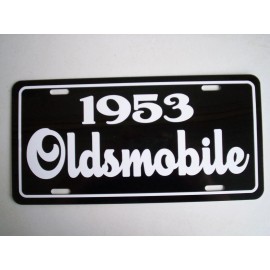 1953 Oldsmobile license plate car tag 53 Olds Super 88 Rocket  Holiday 98 Fiesta