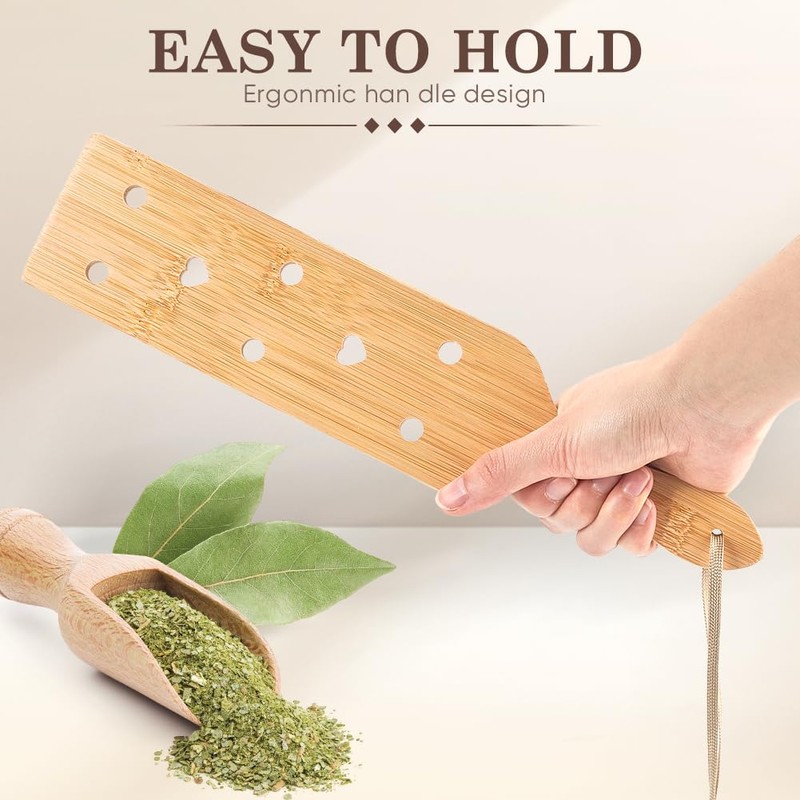 GORGECRAFT Beech Wood Paddle with Heart Airflow Holes Lightweight Bamboo