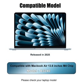 2 Pack Screen Protector for MacBook Air 13.6 Inches 2025 M4 Chip A3240 Scratch-Resistant 5H Hardness Laptop Protector Accessories (Matte)