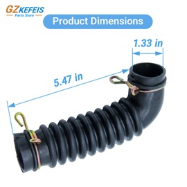 AEM75152901 Washer Drain Hose Replacement Compatible with LG, Kenmore Front Load Washers WT7800CV WT7800CW WT7900HBA WT7405CW - Durable Rubber, Easy Install, 2 Rust-Resistant Clamps