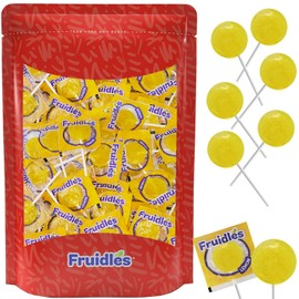 Lollipops Candy Suckers for Kids, Perfect for Gifting, Parties, Events,10 Gram Lollipops (25-Pack, Lemon)