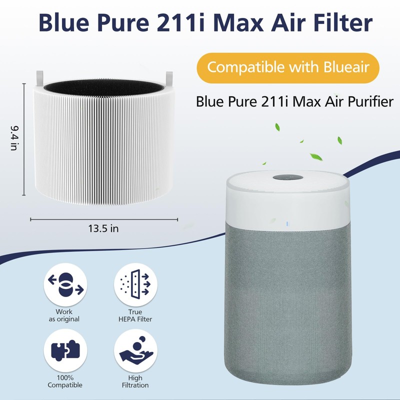211i Max Replacement Filter Compatible with Blue Pure 211i Max