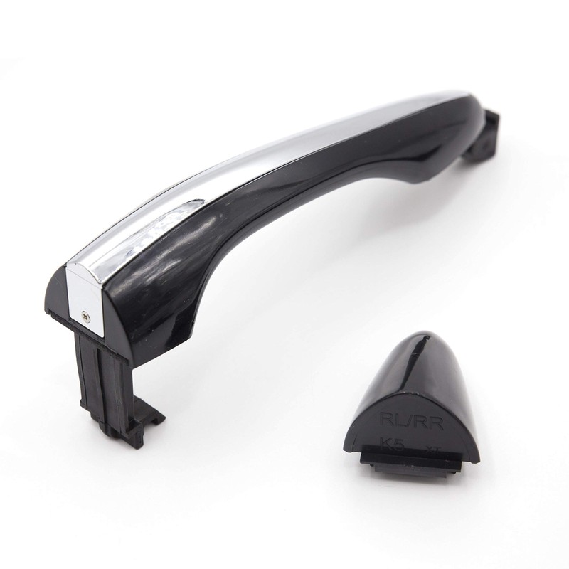 8Pcs Front Rear Exterior Outer Door Handle Chrome Black 1Set
