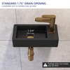 DeerValley Small Bathroom Sink, 15"x7" Mini Rectangle Wall Mount Vessel