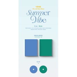 VIVIZ Summer Vibe 2nd Mini Album PhotoBook Version Ready to Summer Cover CD+64p PhotoBook+1ea Envelope+3p PhotoCard+1ea Paper Mobile+1p Message Card+1p PostCard+Tracking Sealed