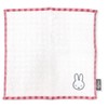 Marimo Craft Gauze Gingham Handkerchief, Red W9.8 x H9.8 inches
