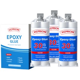 Flinemon Epoxy Resin Clear, 2 Part Epoxy Resin, Plastic Super Glue, Best Glue for Plastic to Plastic, Epoxy Glue for Plastic, Metal Wood Ceramic Fiberglass Surface Repair Epoxy Wood Filler (3)