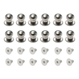 Biaungdo 12pcs 0.31'' x 0.39'' Mini Drawer Pulls, Round Cabinet Knobs Handles Pulls for Dresser Closet Chest Drawer Wooden Jewelry Box Cases