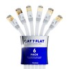 Maximm Cable CAT7 Flat Ethernet Cable, 6 Pack (White, 100ft)