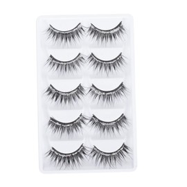 Mikinona 5 Pairs Fashionable Curly Dense Fake Eyelashes Natural Look for Women for Parties and Daily Wear
