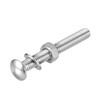 sourcing map M6x50mm Square Neck Carriage Bolts with Nuts &