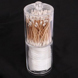 Transparent Multi-Purpose Organizer for Cotton Swabs, Toothpicks, and Cotton Pads Organization 10ea
