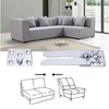 Li-TianFeng 2 Pack Sectional Couch Connectors Metal Couch Clips Sofa
