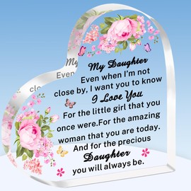 TTOVEN Daughter Gifts Daughter Birthday Gifts Graduation Gifts for Her Daughter Plaque