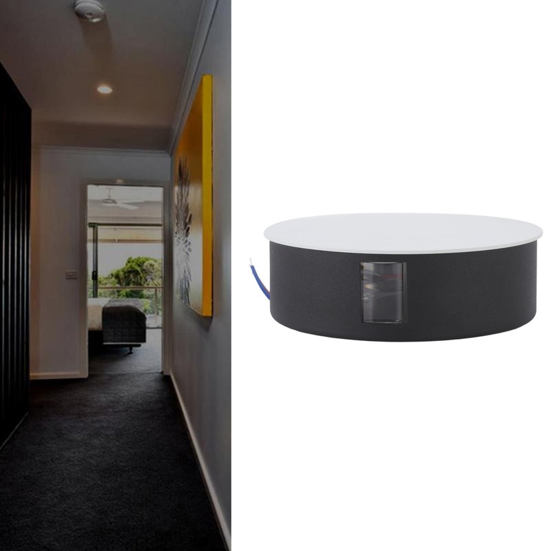 Wall Light Round Shape Aluminum Alloy 3 Beams Modern Wall