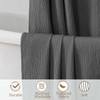 Aiyufeng 3D Textured Grey Shower Curtain for Bathroom, Fabric Shower