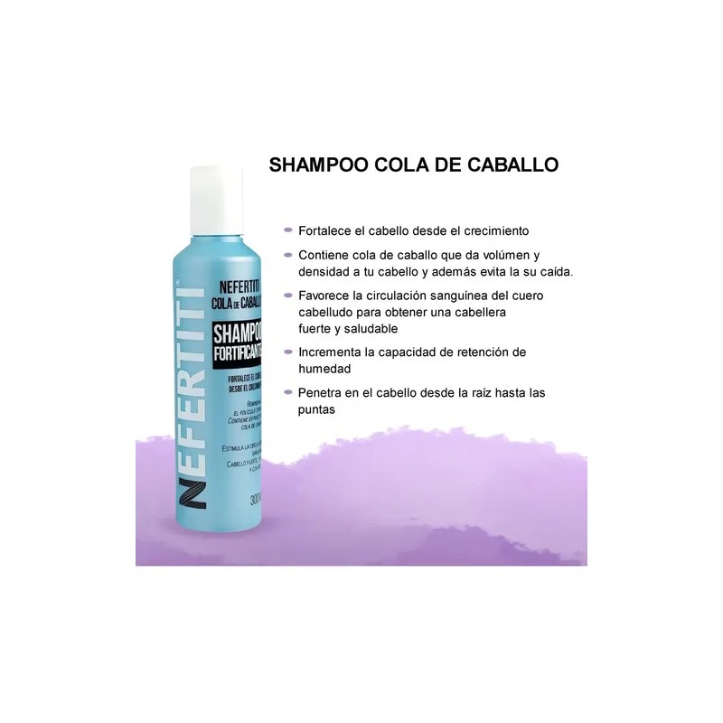 Shampoo Cola De Caballo Para Crecimiento Nefertiti De 300 Ml